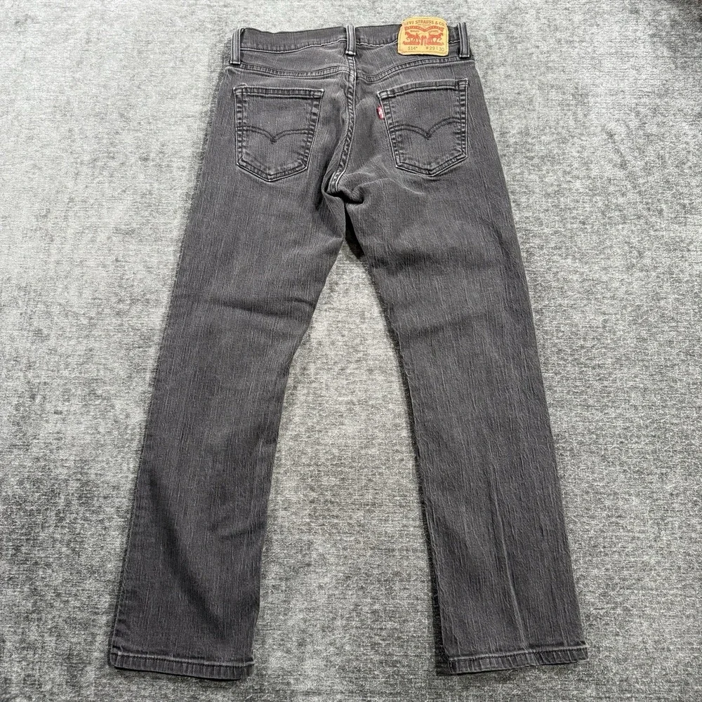 Levis 514 Straight Fit Jeans‎ Men's Size W29 L30 Black Denim Stretch Cotton